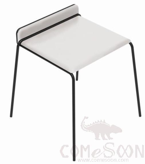 Steel Wooden Chair-white 530*525*500mm