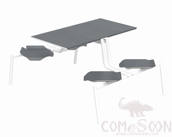 Canteen table &amp; chair-grey 1715*1200*750mm