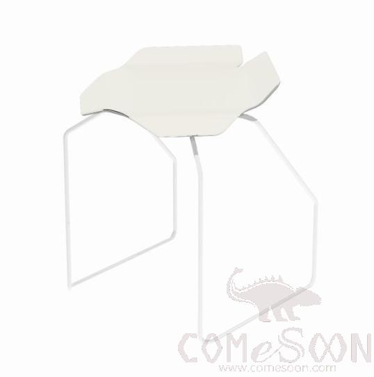 Steel Wooden Stool-White 473*430*478mm
