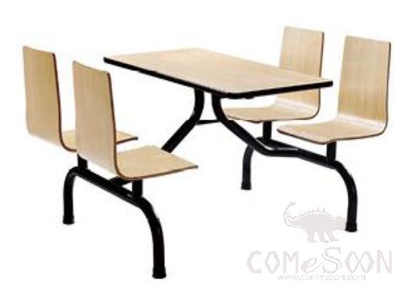 Canteen table &amp; chair-Iron frame 1200*1600*750mm