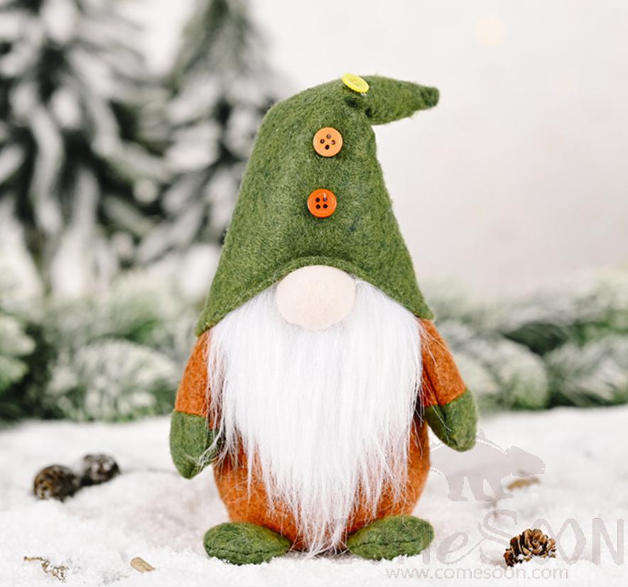 Faceless Doll-Green hat,PP Cotton + Paper,H23 cm