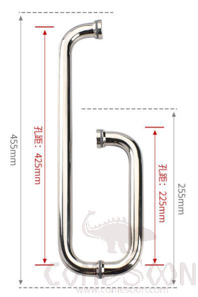 Glass door handle