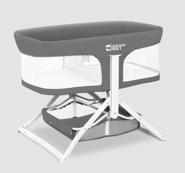 Baby Bed,94*55*70Cm,Aluminum Alloy+Bs+Pu  Baby Cot ,Baby Bed Foldable