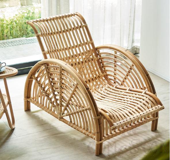 Real rattan woven lounge chair-120*69*83cm