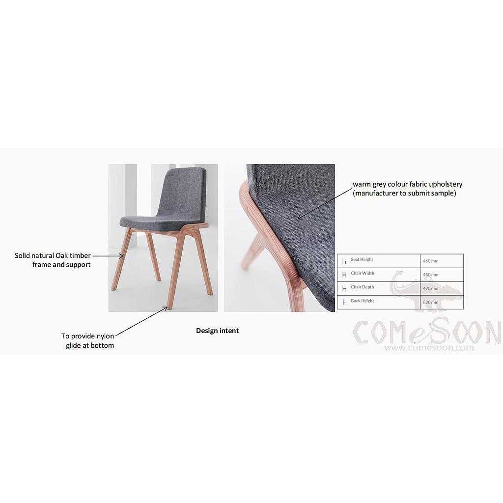 Solid wood dining chair (customized product) -48*47*82cm