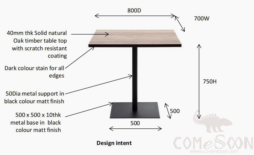 Solid wood meeting table (customized product) -70*80*75cm