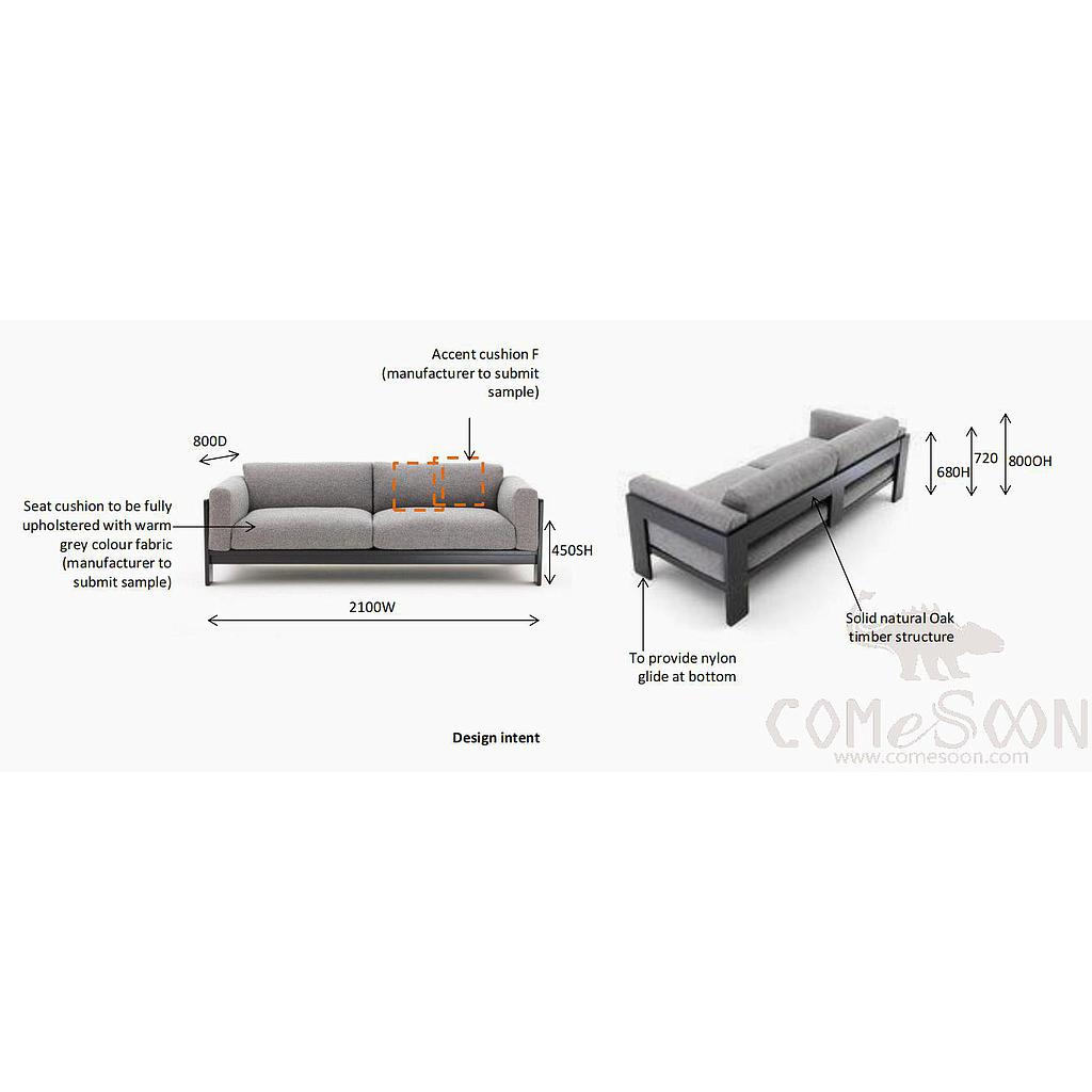 Dining sofa (customized product) -210*80*80cm