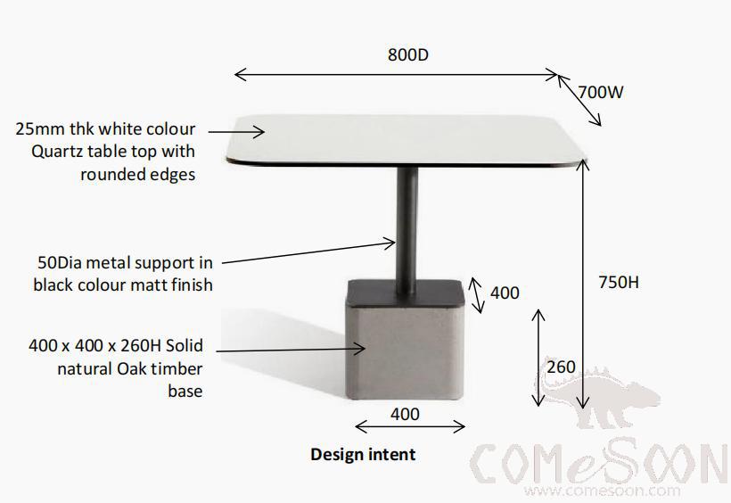 Dining table (customized product) -70*80*75cm