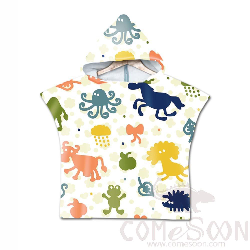 Kid's Cape Beach Towel,Microfiber，60*80cm