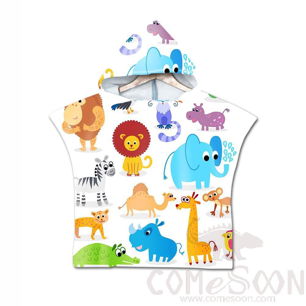 Kid's Cape Beach Towel,Microfiber，60*80cm