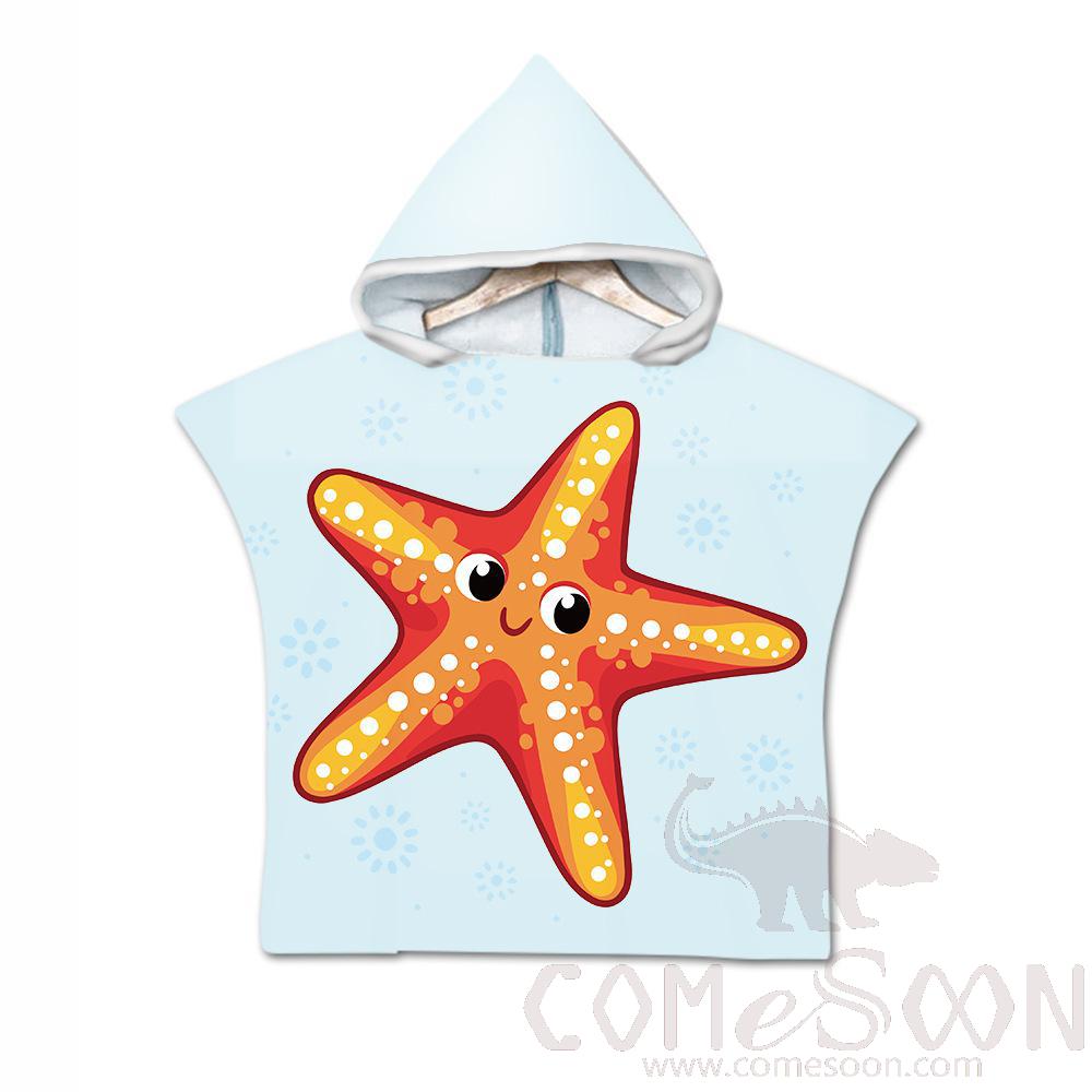 Kid's Cape Beach Towel,Microfiber，60*80cm