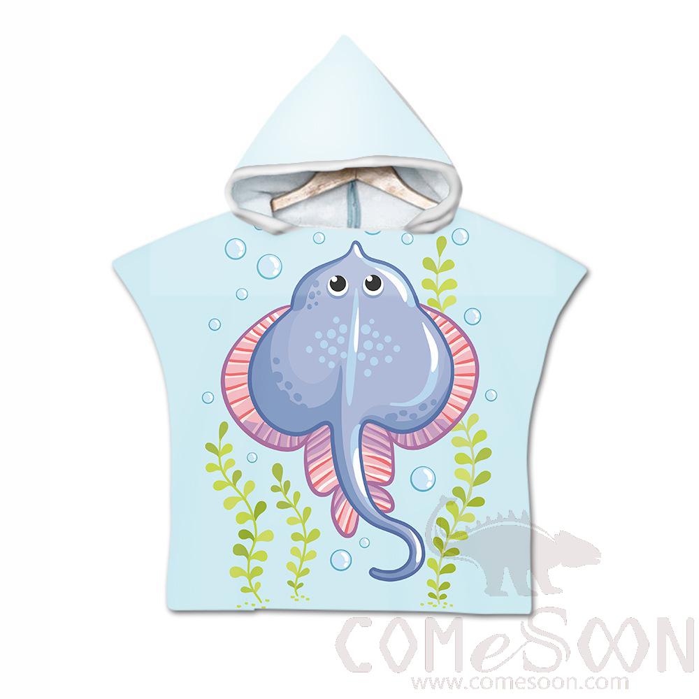 Kid's Cape Beach Towel,Microfiber，60*80cm
