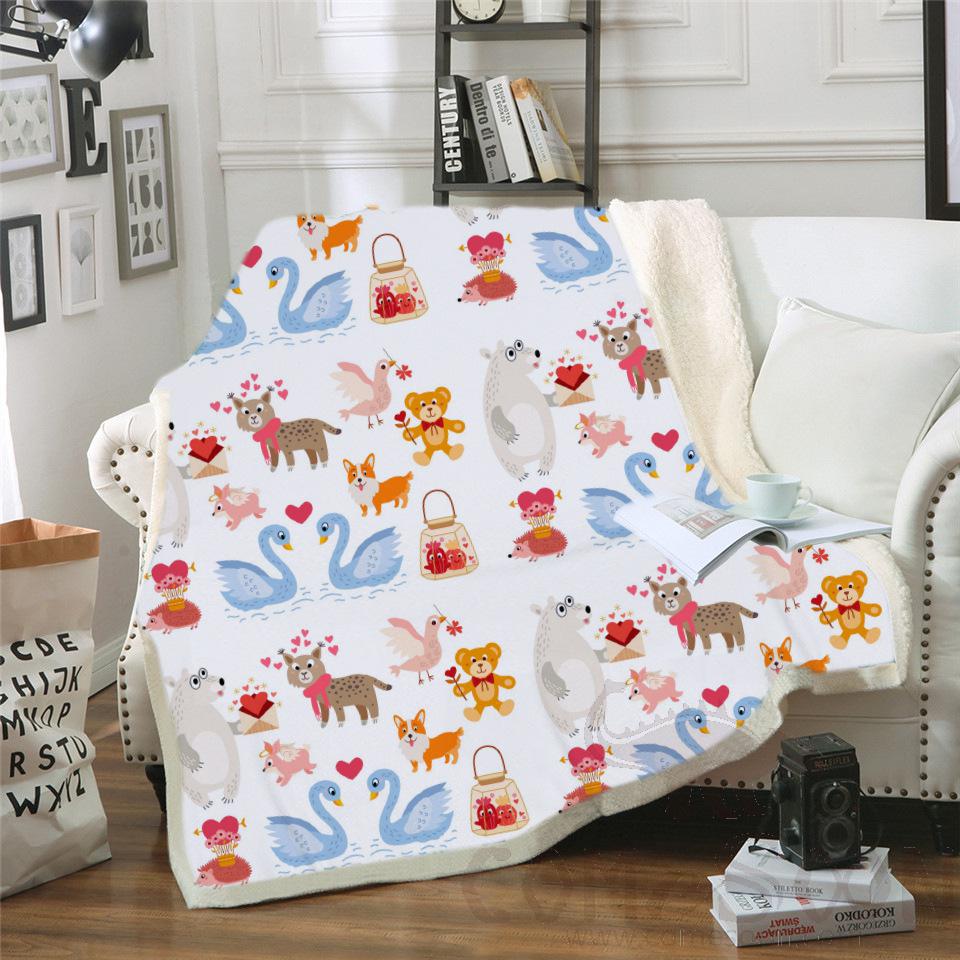 Cartoon Blanket，Crystal Velvet，150*130cm