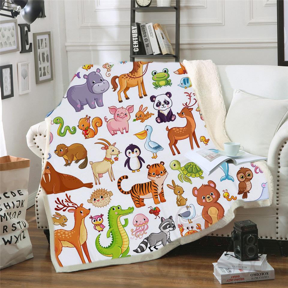 Cartoon Blanket，Crystal Velvet，150*130cm