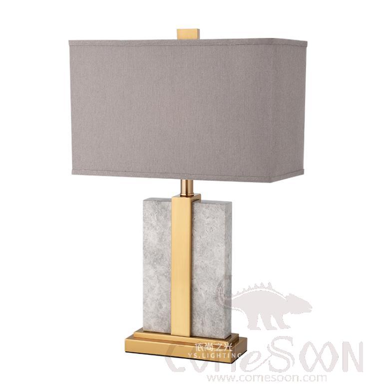 Marble Table Lamp-Marble + Metal + Fabric，5W,warm，400*200*630mm