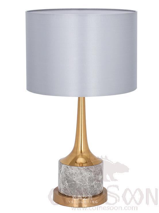 Marble Table Lamp-Marble + Metal + Fabric，5W,warm，360*360*620mm