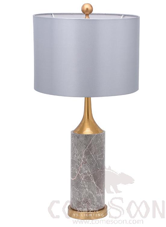 Marble Table Lamp-Marble + Metal + Fabric，5W,warm，360*360*740mm