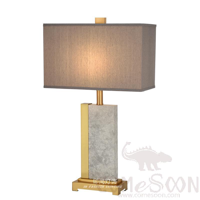 Ceramic Table Lamp-Marble + Metal + Fabric，5W,warm，400*200*690mm