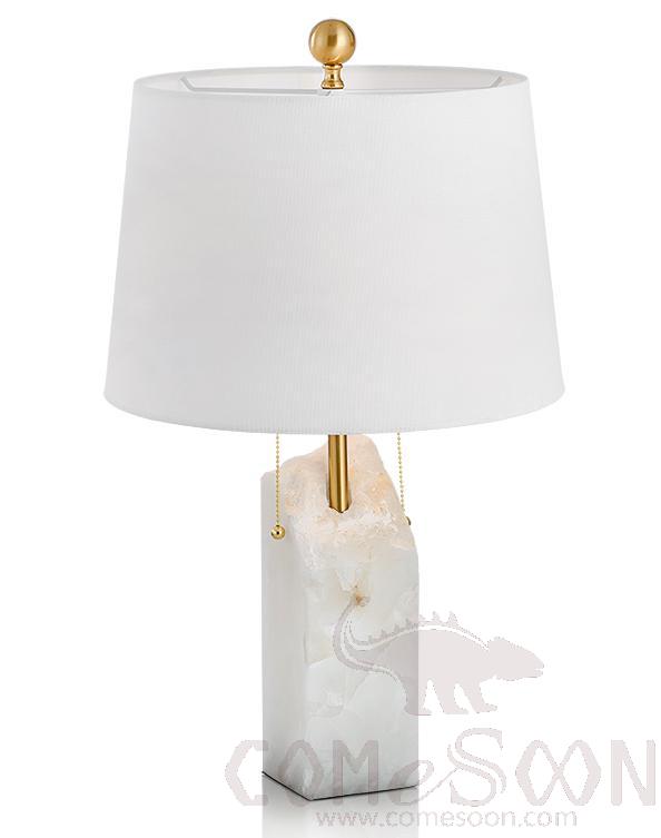 Table Lamp-Marble + Metal + Fabric，5W,warm，400*200*690mm
