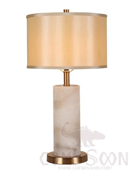 Table Lamp-Marble + Metal + Fabric，5W,warm，400*200*690mm