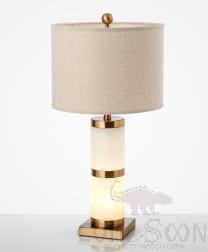 Table Lamp-Marble + Metal + Fabric，5W,warm，400*200*690mm
