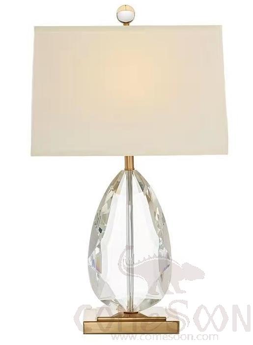 Table Lamp-Metal+Krystal+Fabric，5W,warm，360*200*580mm