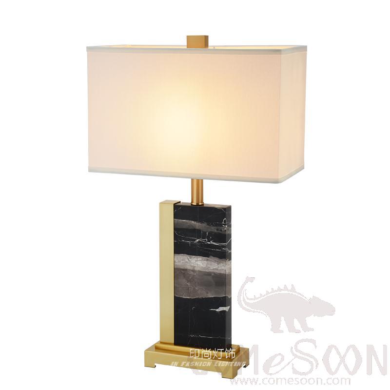 Ceramic Table Lamp-Marble + Metal + Fabric，5W,warm，400*200*690mm