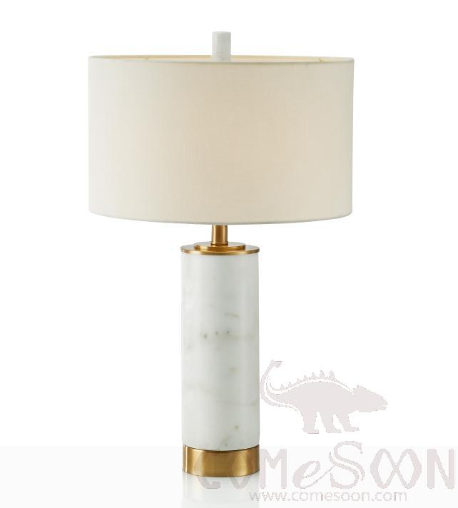 Ceramic Table Lamp-Marble + Metal + Fabric，5W,warm，400*400*680mm