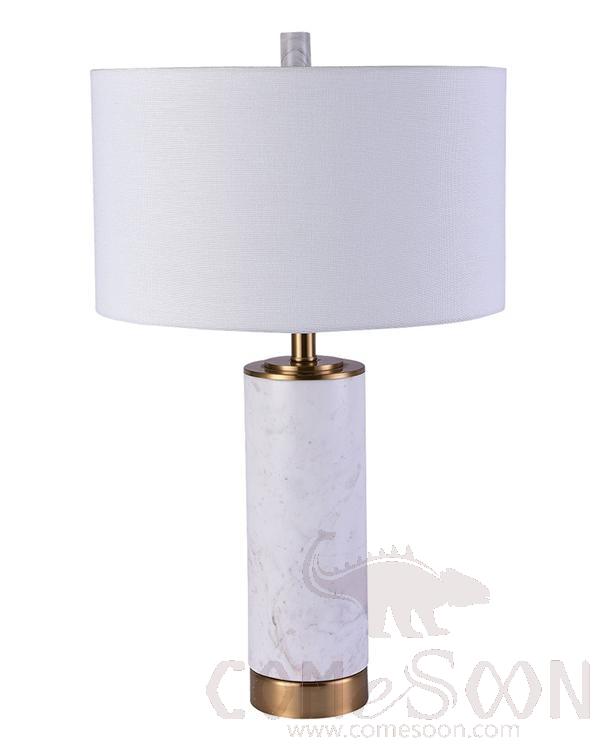 Ceramic Table Lamp-Marble + Metal + Fabric，5W,warm，400*400*680mm