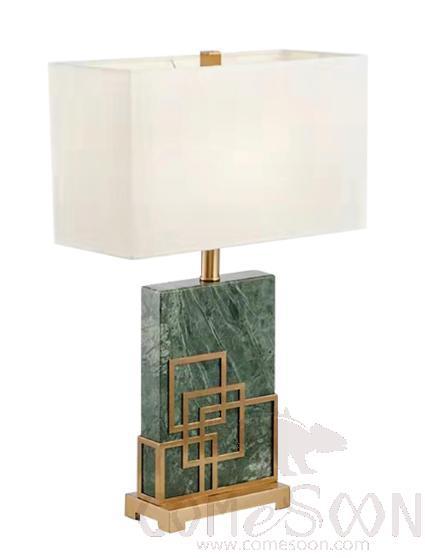Marble Table Lamp-Marble + Metal + Fabric，5W,warm，400*200*670mm