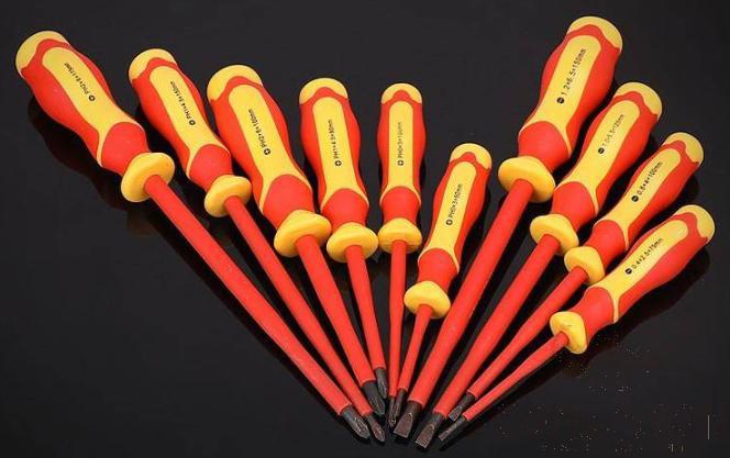 Insulated Phillips Screwdriver Φph2*6*100mm ，Chrome-Nickel Alloy Steel + Tpe Handle