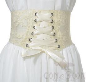 Belt-PVC plastic+lace cloth