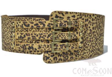 Belt-suede+imitation leather+metal