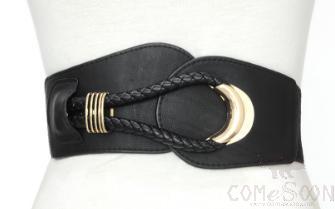 Belt-imitation leather+elastic band+metal