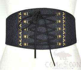 Belt-denim canvas+metal