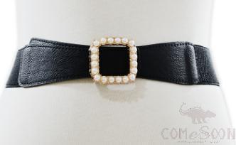 Belt-elastic band, metal, pearl
