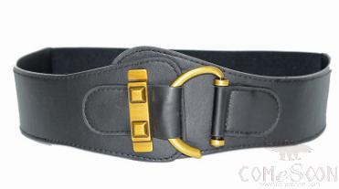 Belt-imitation leather, elastic band, metal