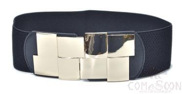 Belt-imitation leather, elastic band, metal
