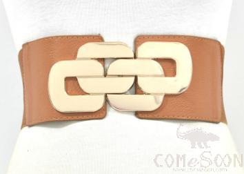 Belt-elastic band, metal, PU leather
