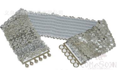 Belt-elastic cloth, Sequin, metal