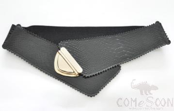 Belt-mitation leather, alloy, elastic band