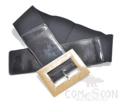 Belt-imitation leather, elastic band, alloy