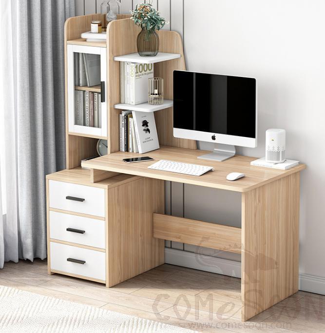 Computer desk with bookcase-133*60*150cm