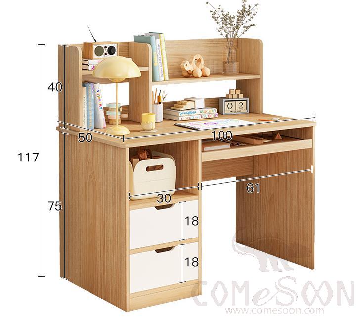 Desk with bookshelf-100*50*117cm