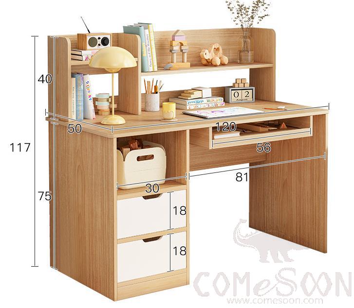 Desk with bookshelf-120*50*117cm