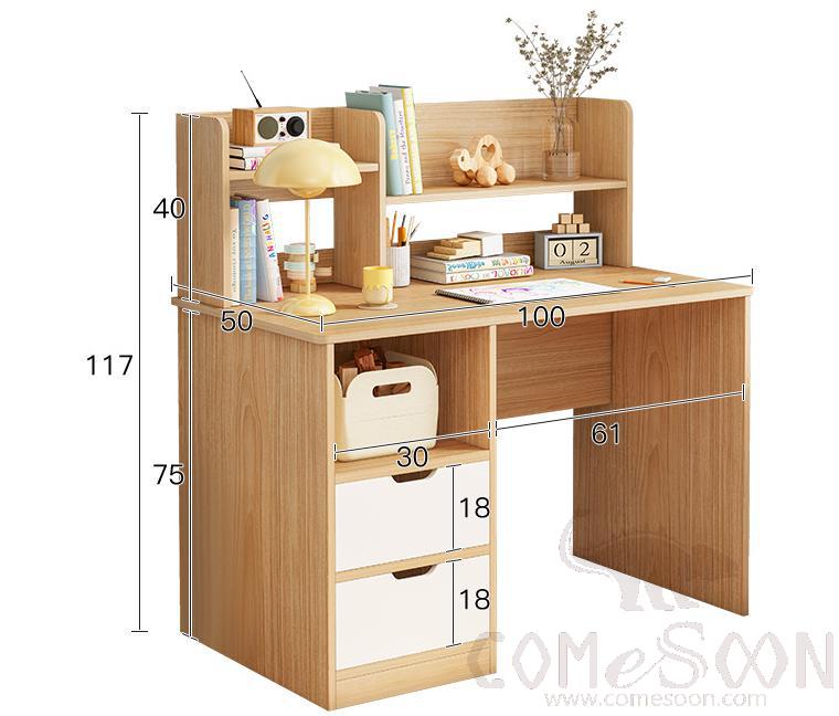 Desk with bookshelf-100*50*117cm