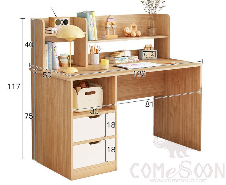 Desk with bookshelf-120*50*117cm