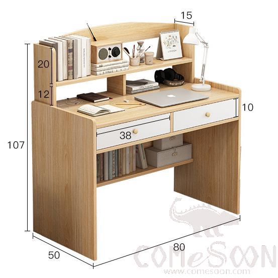 Desk with bookshelf-80*50*107cm