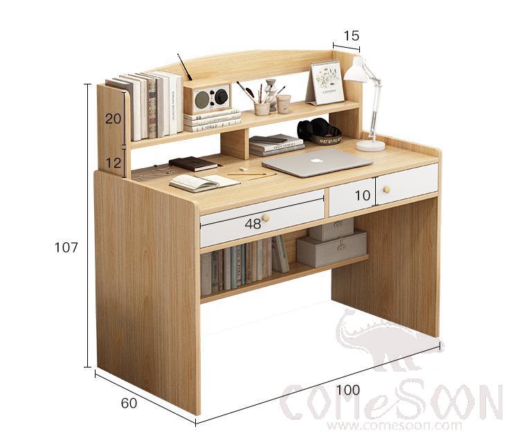 Desk with bookshelf-100*50*107cm
