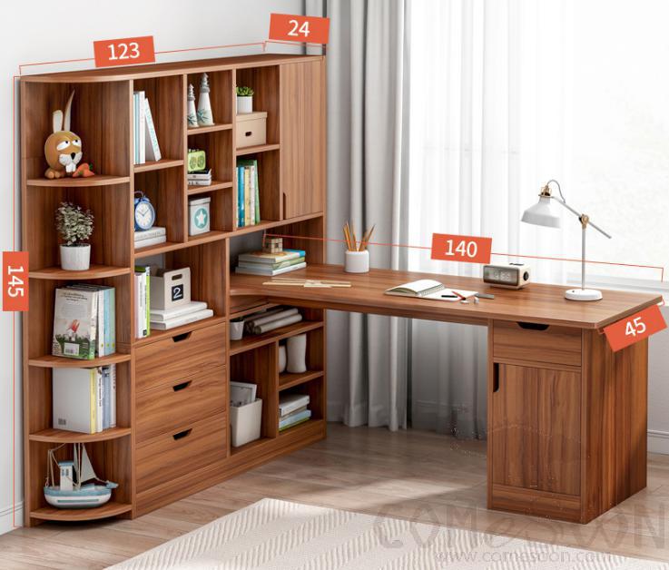 Computer desk with bookcase-140*45*145cm
